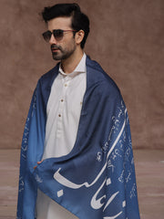 Tng By Md Men Stole Collection-Ghalib Ki Khuwaish Stole (Blue - Men)