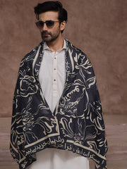 Tng By Md Men Stole Collection-Doodle Art Stole (Men-Black)