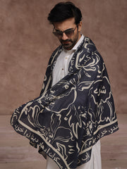 Tng By Md Men Stole Collection-Doodle Art Stole (Men-Black)