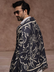 Tng By Md Men Stole Collection-Doodle Art Stole (Men-Black)
