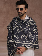 Tng By Md Men Stole Collection-Doodle Art Stole (Men-Black)