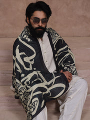 Tng By Md Men Stole Collection-Mehar Stole (Black - Men)