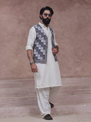 Tng My Md Men Waistcoat Collection-Huzoor  (Monochrome)
