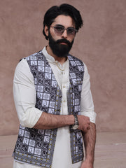 Tng My Md Men Waistcoat Collection-Huzoor  (Monochrome)