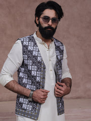 Tng My Md Men Waistcoat Collection-Huzoor  (Monochrome)