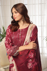 Dressline Launching New Unstitched 3 Pcs Premium Chikankari Bana Dora Digital Printed Lawn Collection
