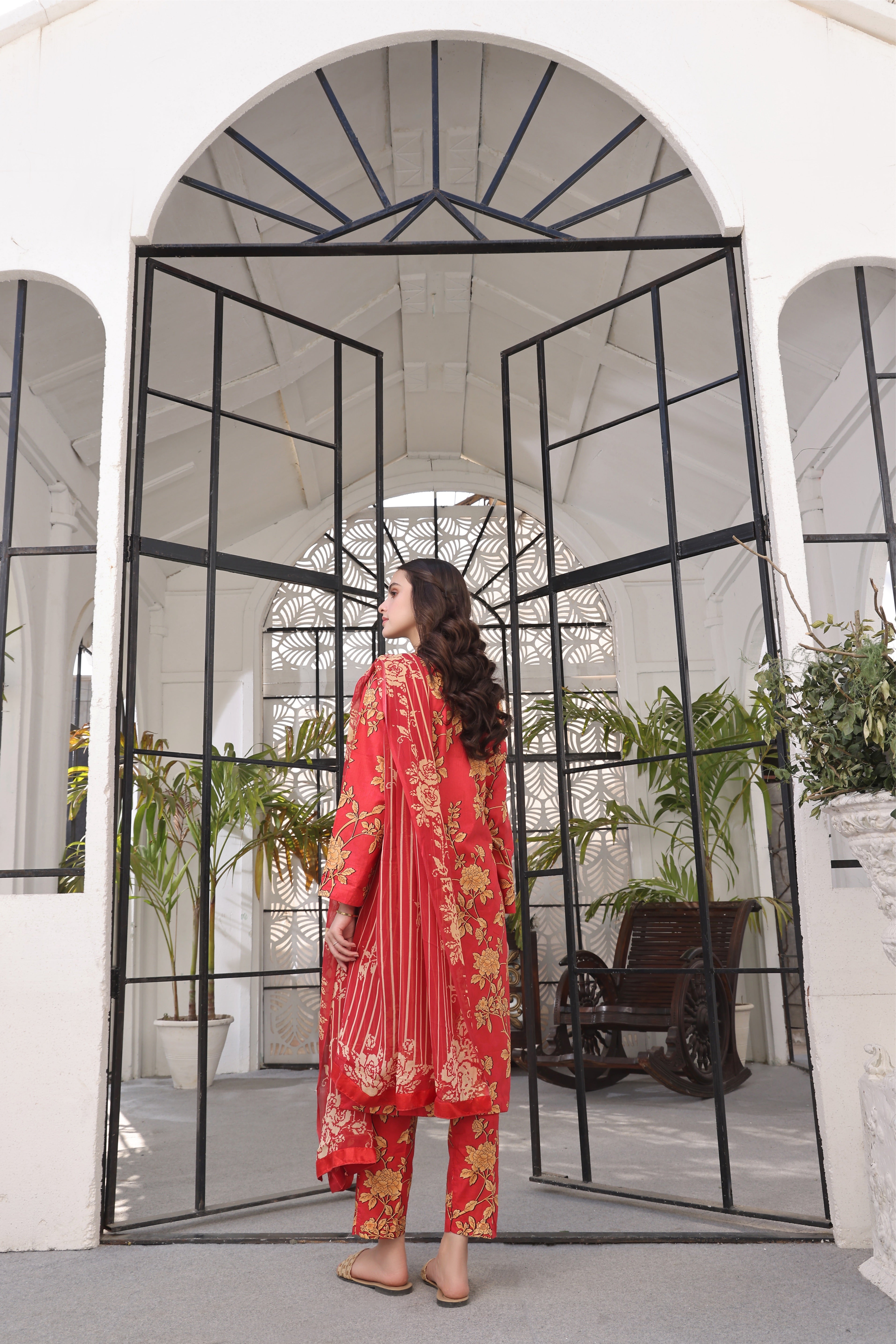 Feathers Unstitched 3 Piece Summer Collection-BERRY-FT356