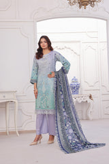 Dressline Launching New Unstitched  3 Pcs Premium Chikankari & Cutwork Emb Digital Printed Lawn Collection