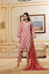 Dressline Zahra New Stitched Fancy Emb Chikankari Lawn Fancy  Dupatta Collection