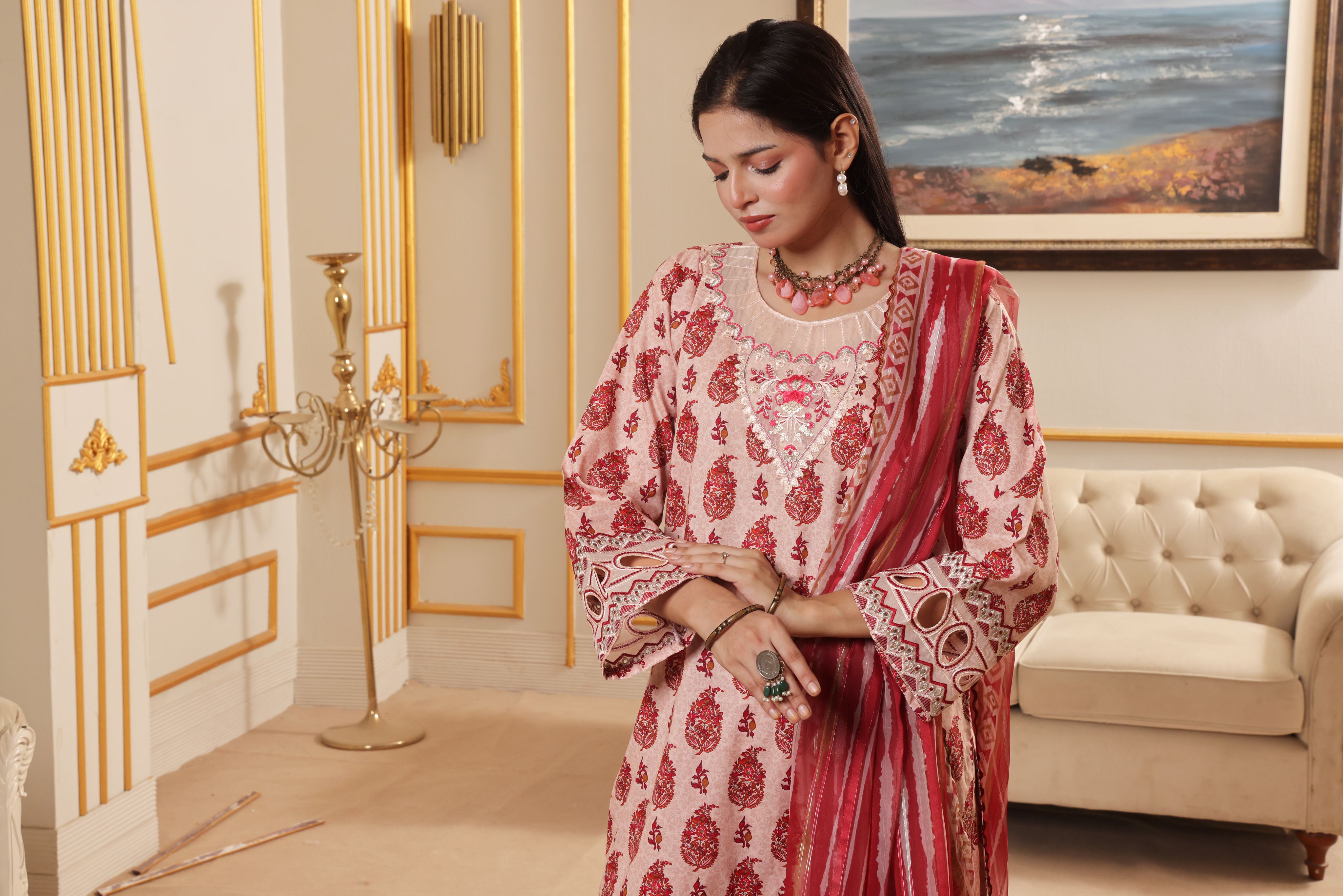 Dressline Zahra New Stitched Fancy Emb Chikankari Lawn Fancy  Dupatta Collection
