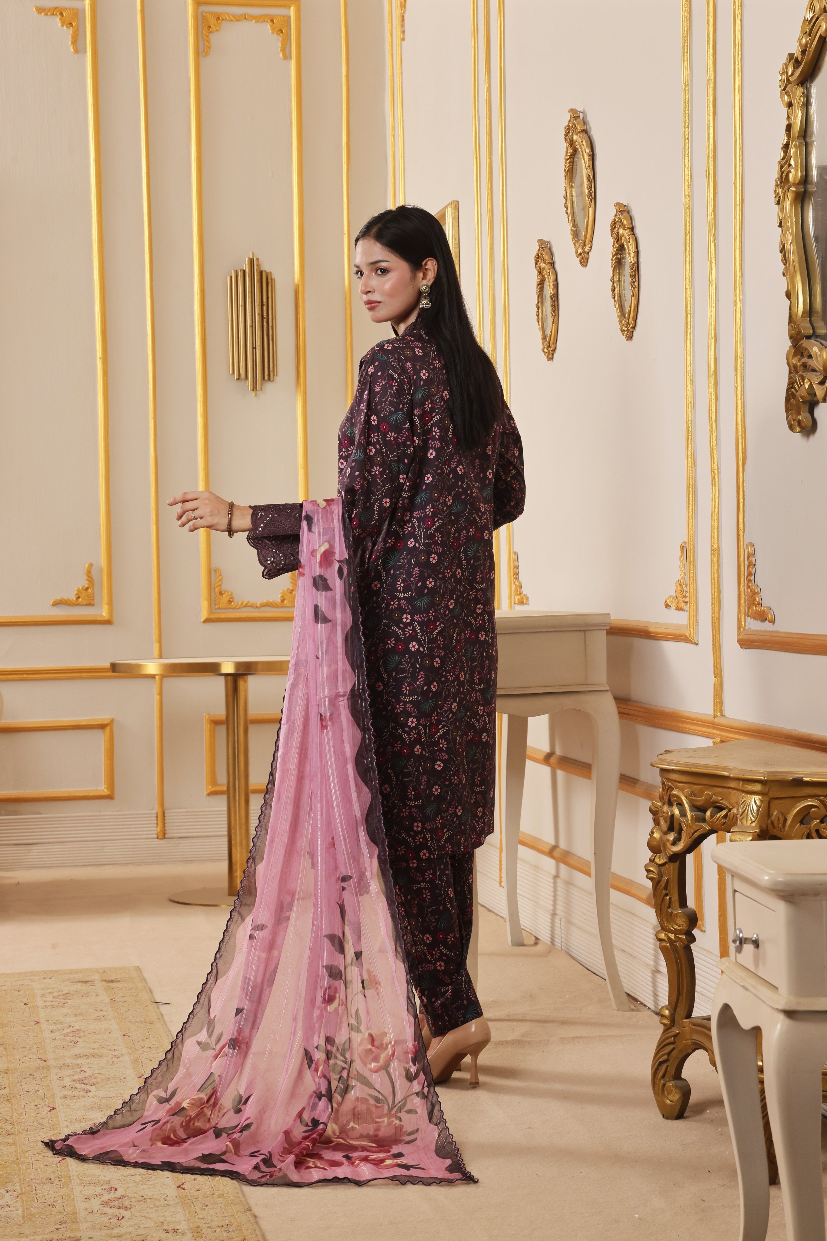 Dressline Titliyan Stitched Fancy Emb Chikankari Lawn Dress