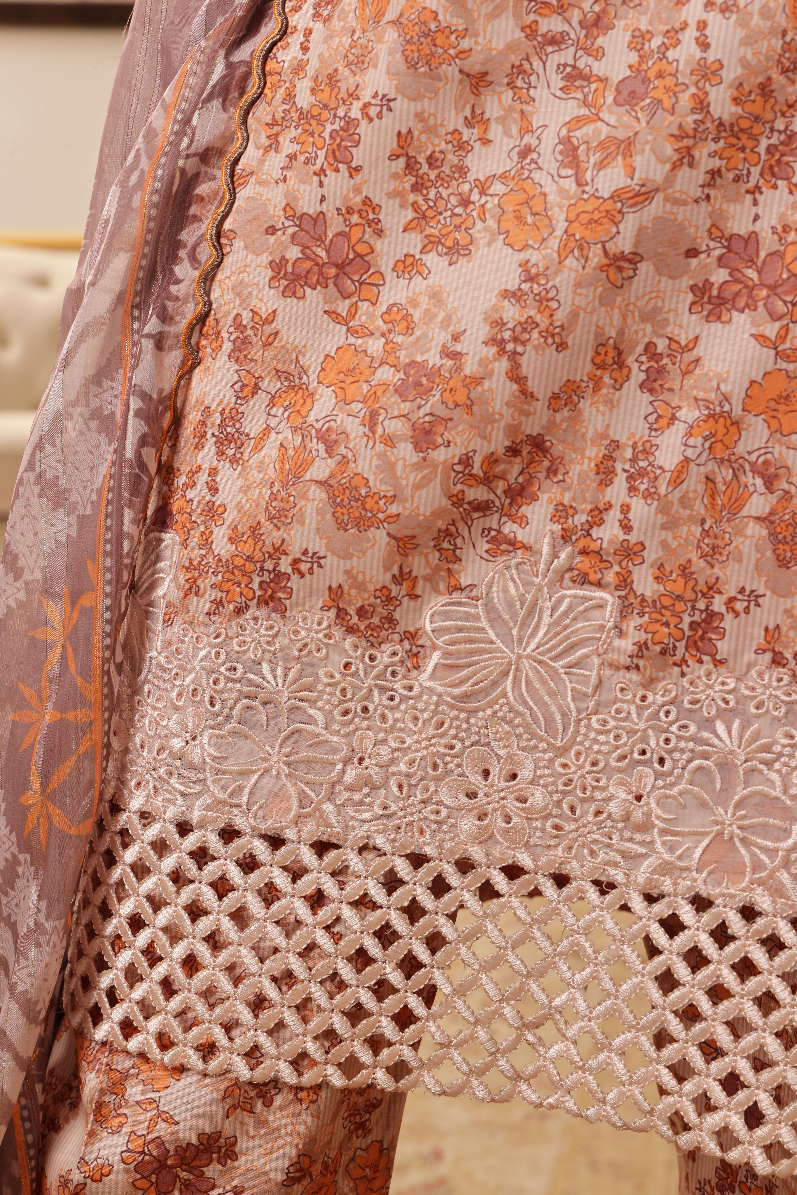 Dressline Zahra New Stitched Fancy Emb Chikankari Lawn Fancy  Dupatta Collection