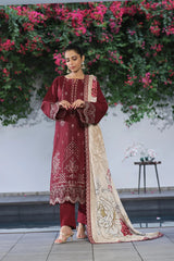 Dressline Semi Stitched 3 Pcs Luxury Emb  Khaddar Collection