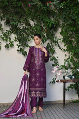 Dressline Semi Stitched 3 Pcs Luxury Emb  Khaddar Collection