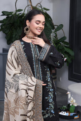 Dressline Semi Stitched 3 Pcs Luxury Emb  Khaddar Collection
