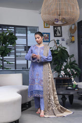 Dressline Semi Stitched 3 Pcs Luxury Emb  Khaddar Collection