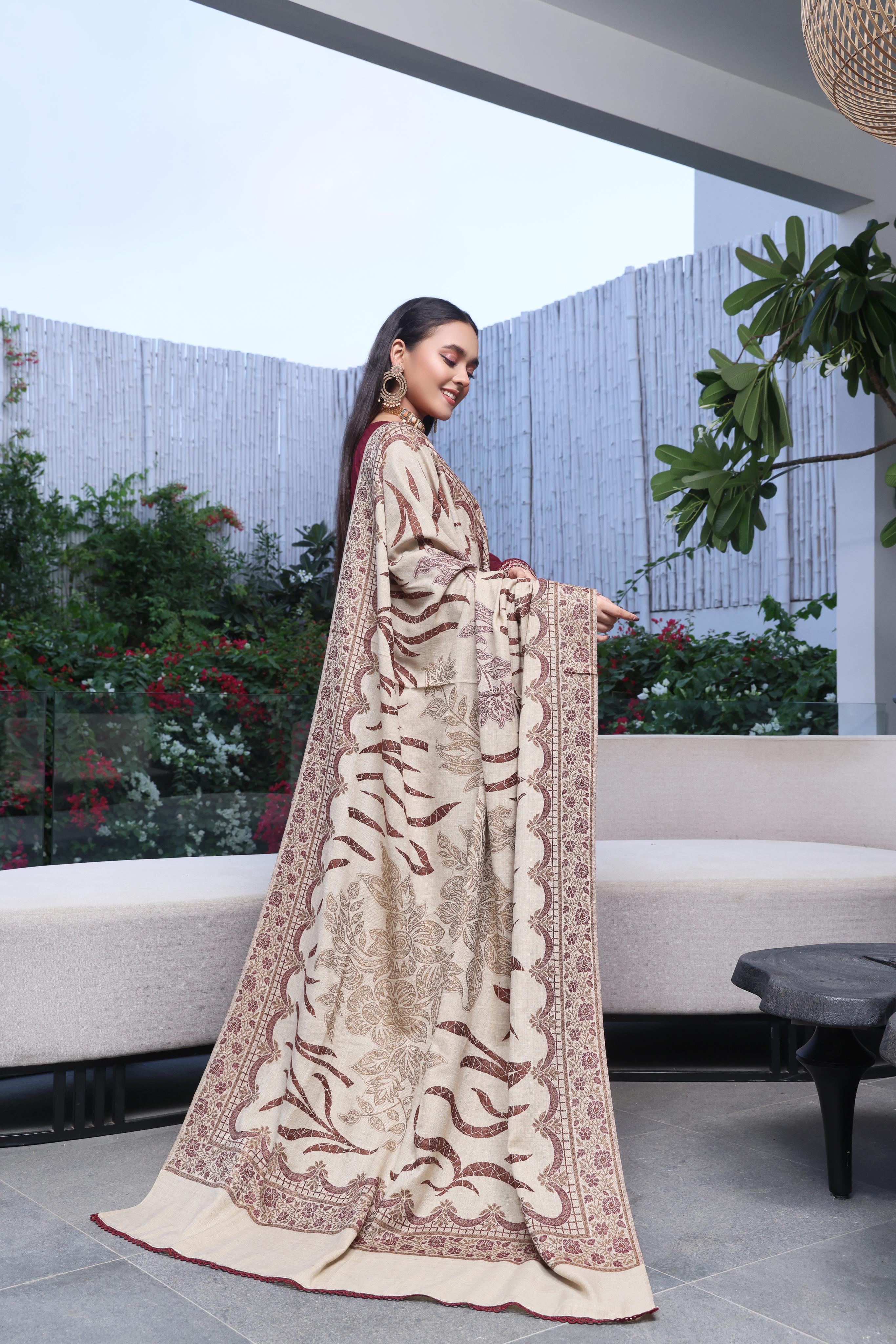 Dressline Semi Stitched 3 Pcs Luxury Emb  Khaddar Collection