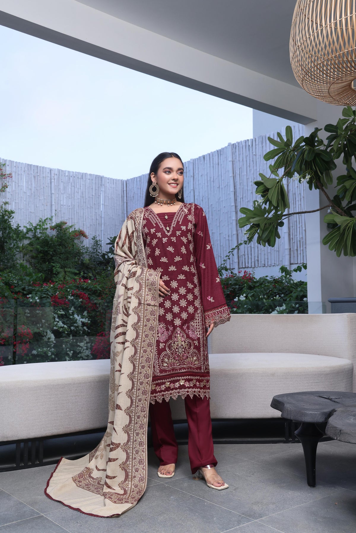 Dressline Semi Stitched 3 Pcs Luxury Emb  Khaddar Collection