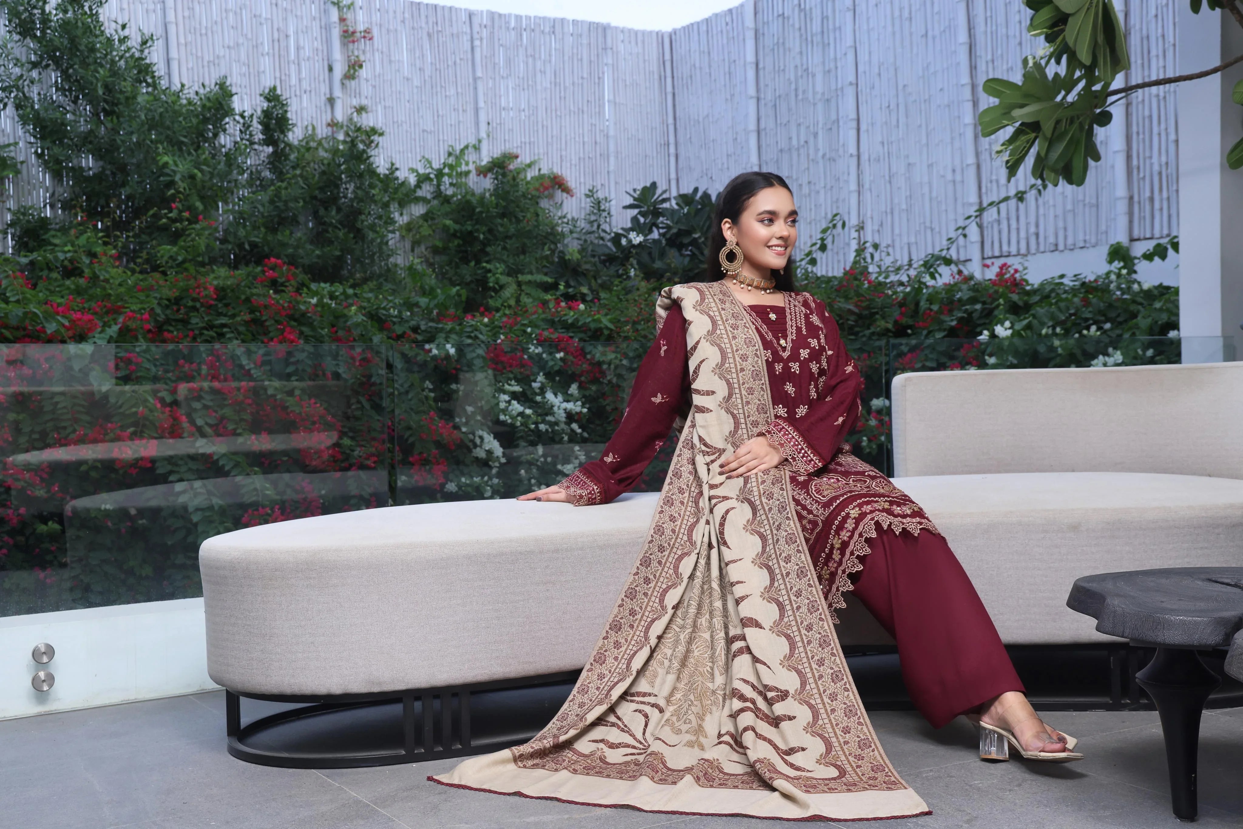 Dressline Semi Stitched 3 Pcs Luxury Emb  Khaddar Collection