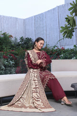 Dressline Semi Stitched 3 Pcs Luxury Emb  Khaddar Collection