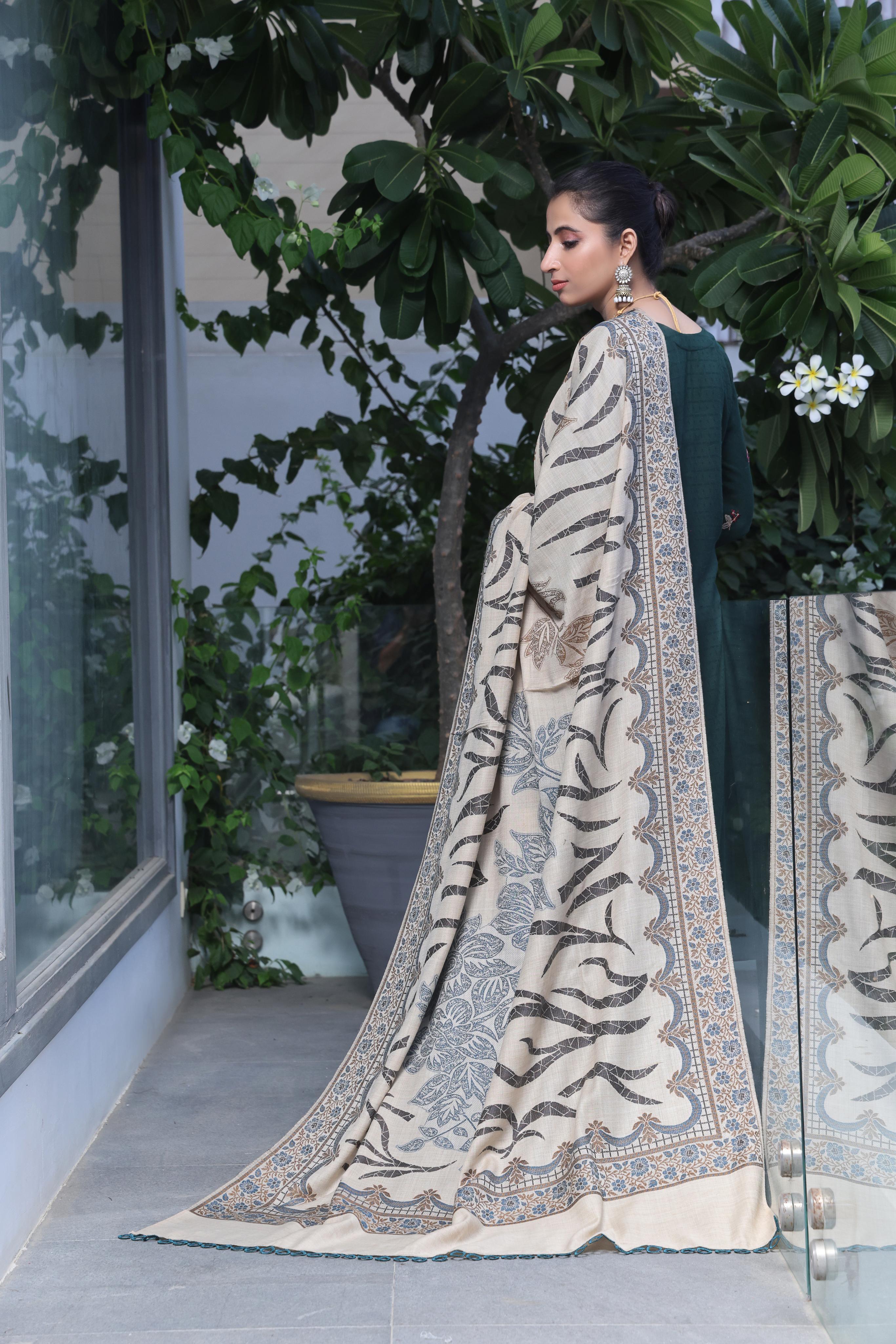 Dressline Semi Stitched 3 Pcs Luxury Emb  Khaddar Collection