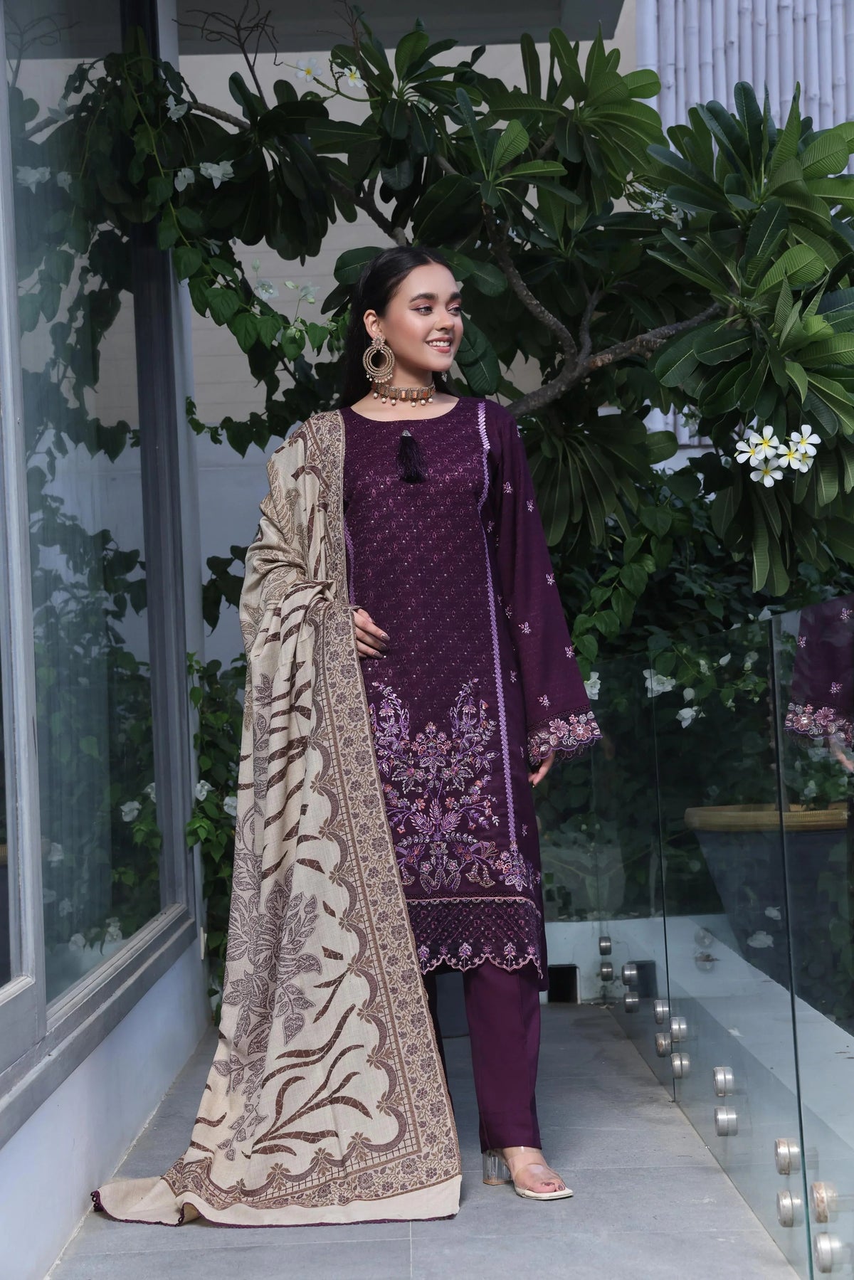 Dressline Semi Stitched 3 Pcs Luxury Emb  Khaddar Collection