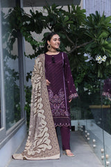 Dressline Semi Stitched 3 Pcs Luxury Emb  Khaddar Collection