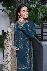 Dressline Semi Stitched 3 Pcs Luxury Emb  Khaddar Collection