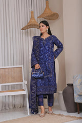 Dressline Semi Stitched 3 Pc Emb Luxury Organza Clutches Collection
