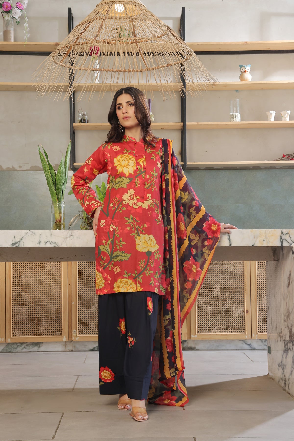Whisper Winds By Feathers Unstitched 3 Piece Lawn Collection'2025-KOHZEST-FT493