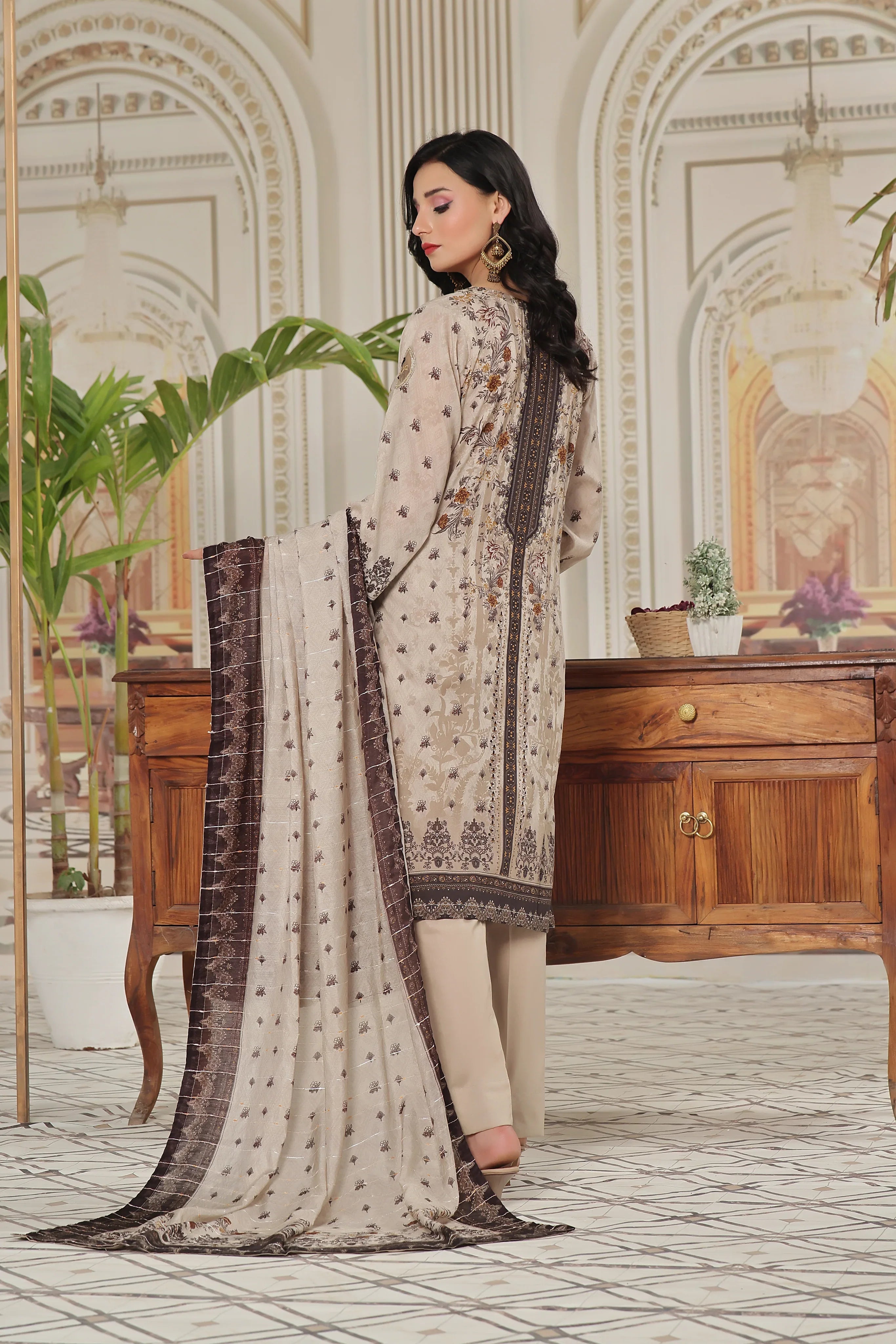Dressline Un Stitched 3 Pcs Emb Chikankari Digital Printed Lawn Collection