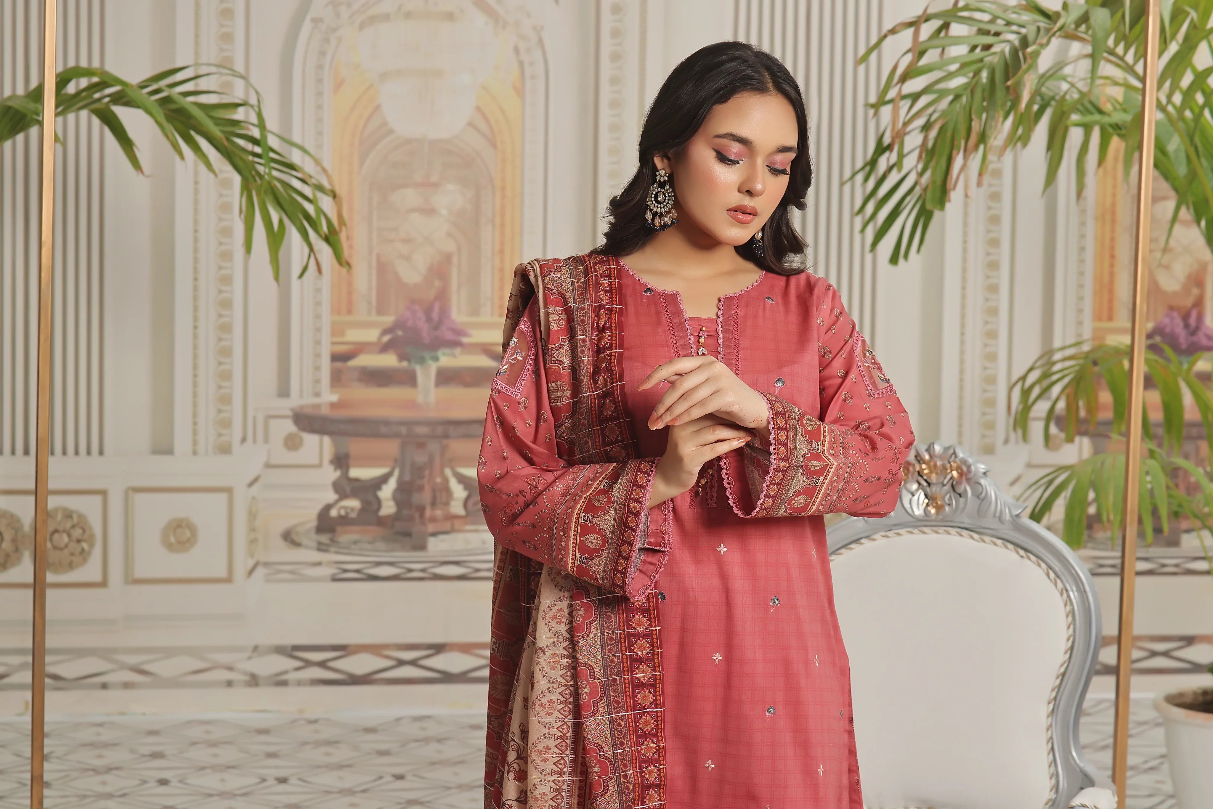 Dressline Un Stitched 3 Pcs Emb Chikankari Digital Printed Lawn Collection