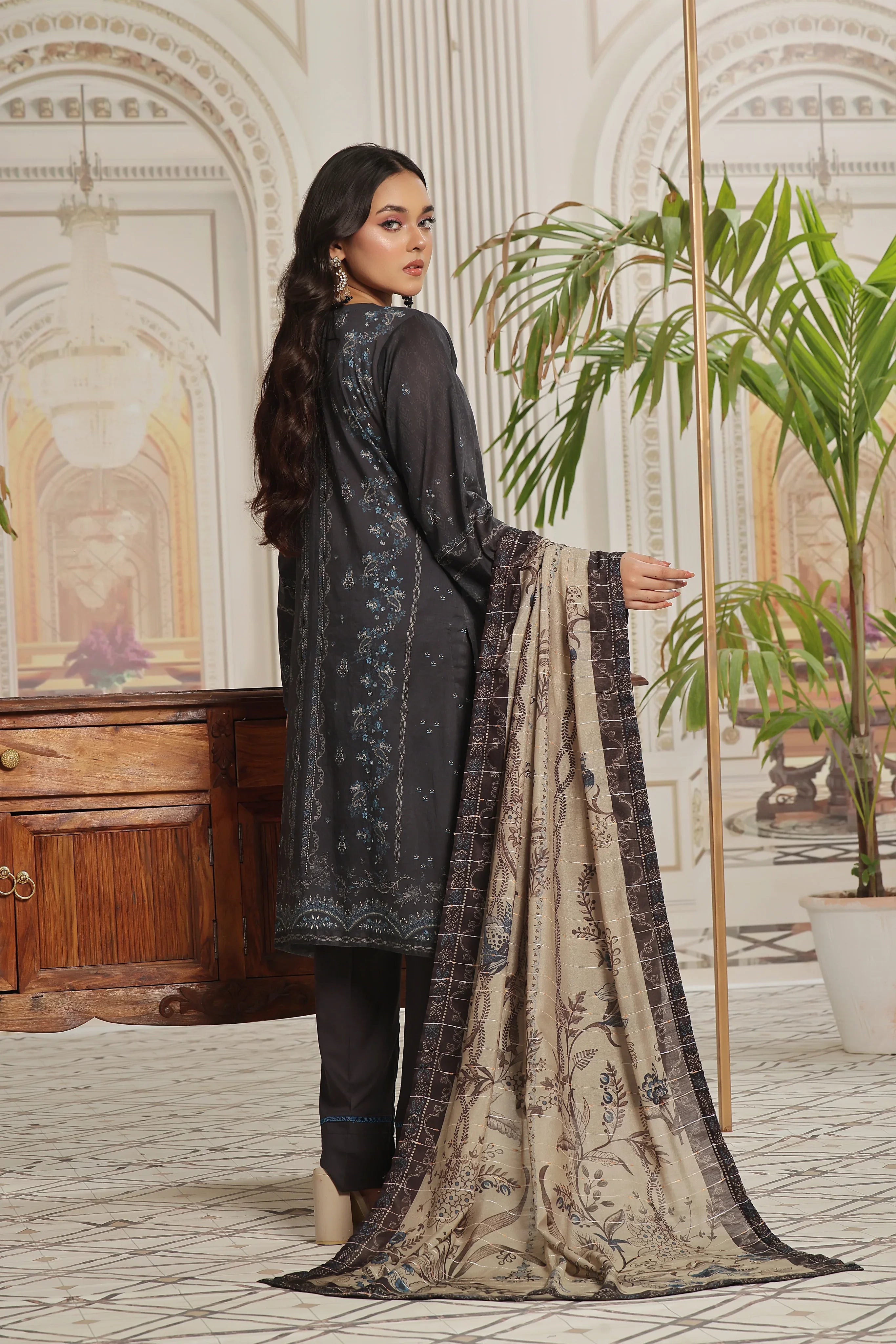 Dressline Un Stitched 3 Pcs Emb Chikankari Digital Printed Lawn Collection