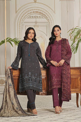 Dressline Un Stitched 3 Pcs Emb Chikankari Digital Printed Lawn Collection