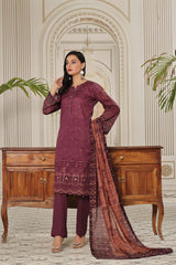 Dressline Un Stitched 3 Pcs Emb Chikankari Digital Printed Lawn Collection
