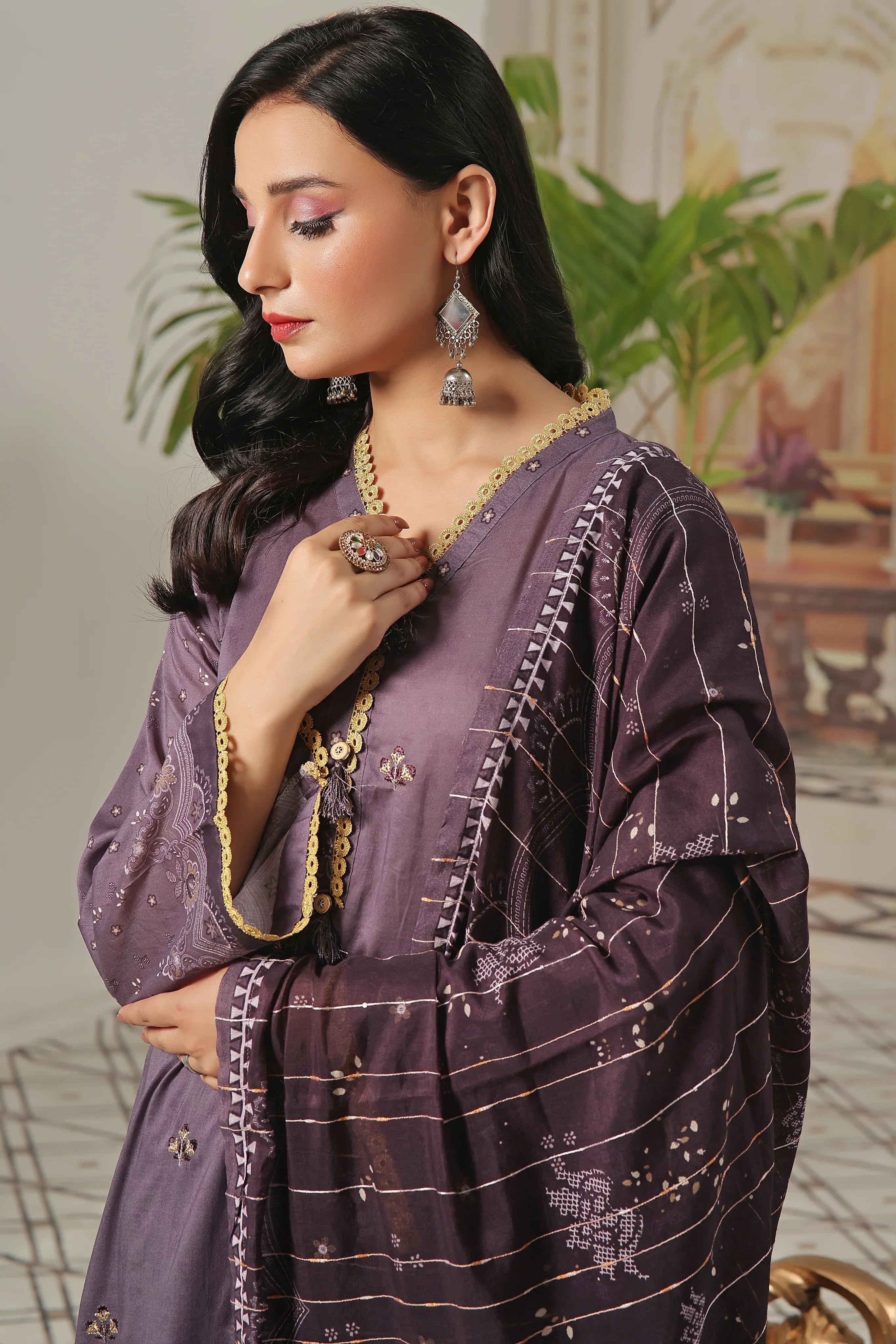 Dressline Un Stitched 3 Pcs Emb Chikankari Digital Printed Lawn Collection