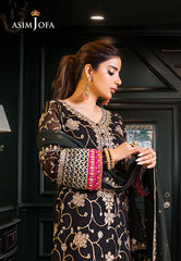 Asim Jofa Maahru & Noorie (Festive) 2023 Ajsm-07 Embroidered Chiffon 3 Pcs