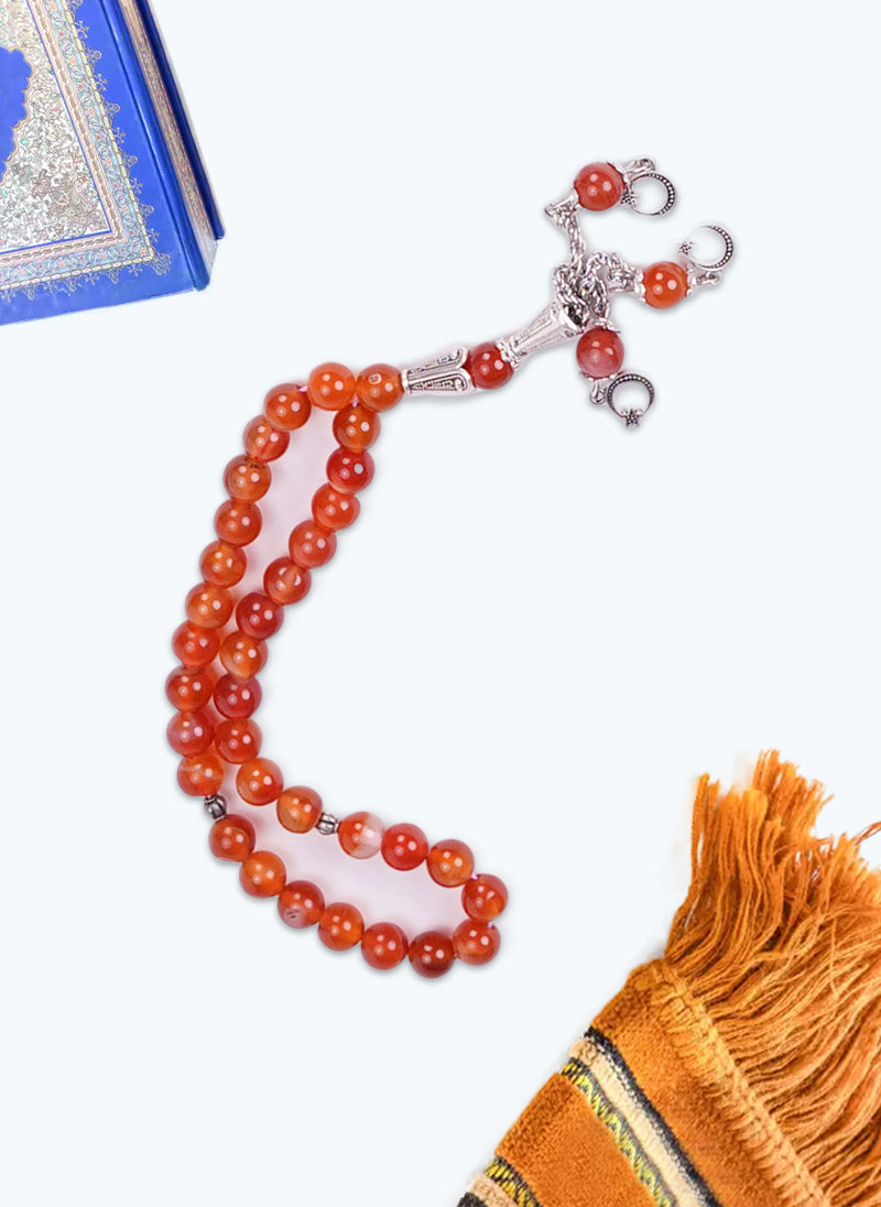Hijab Ul Hareem Red Marble Tasbeeh – Elegant Prayer Beads