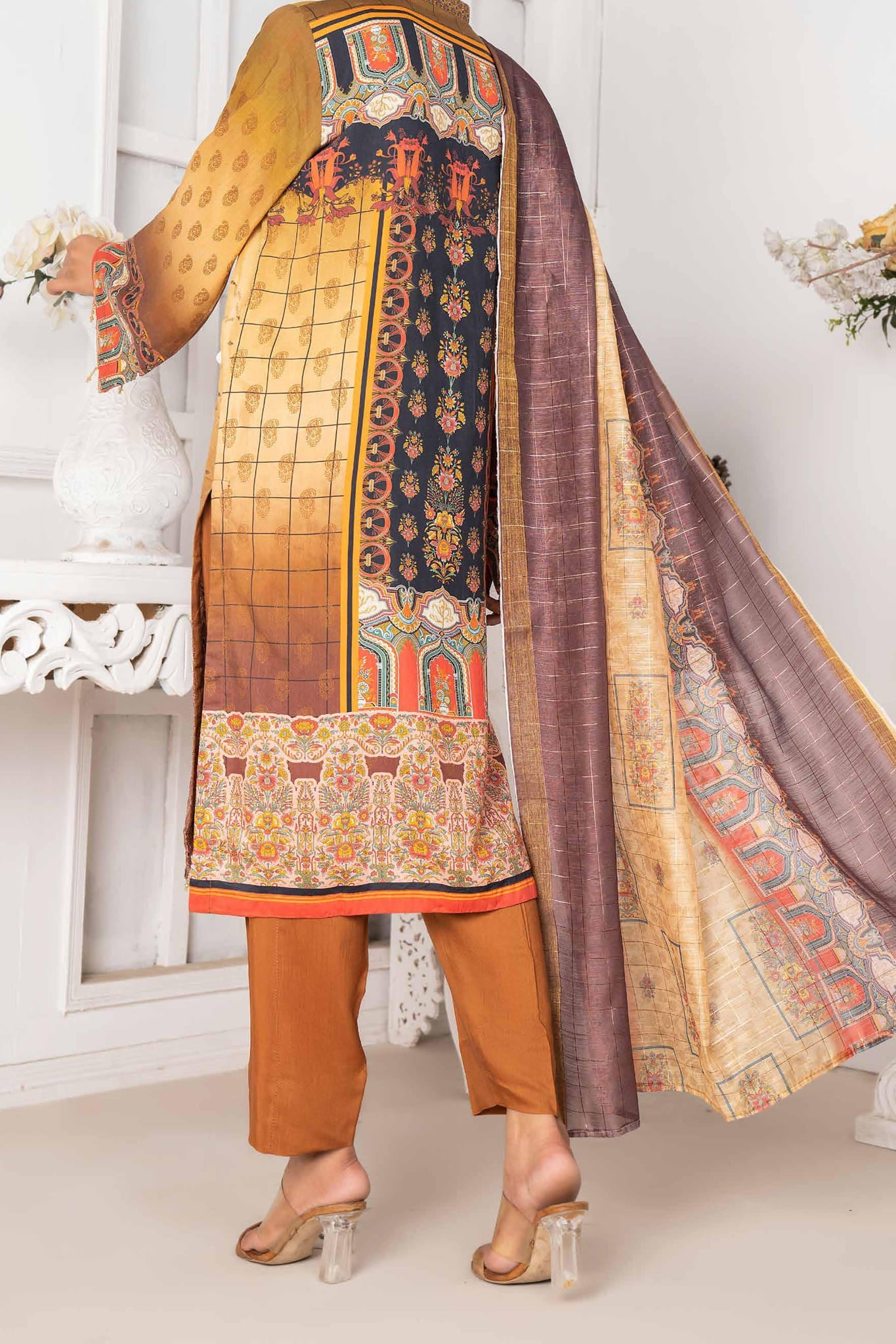 Chandni by Javed Arts Unstitched 3 Piece Viscose Schiffli Collection'2022-CVS-05