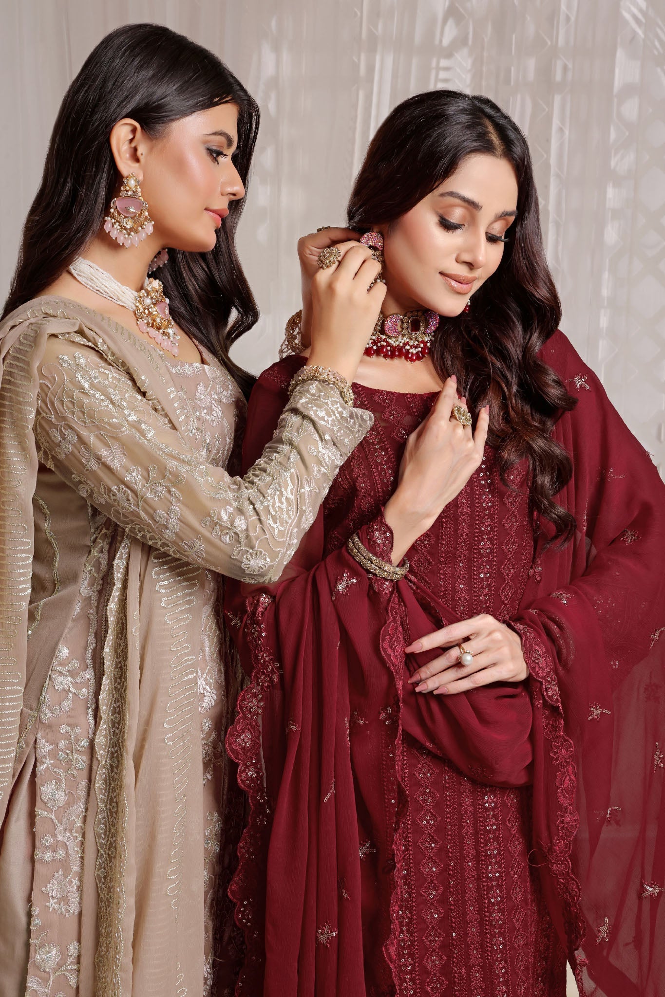 Myra By Soghat Stitched 3 Piece Luxury Emb Chiffon Collection'2025-Myra-05-Maroon