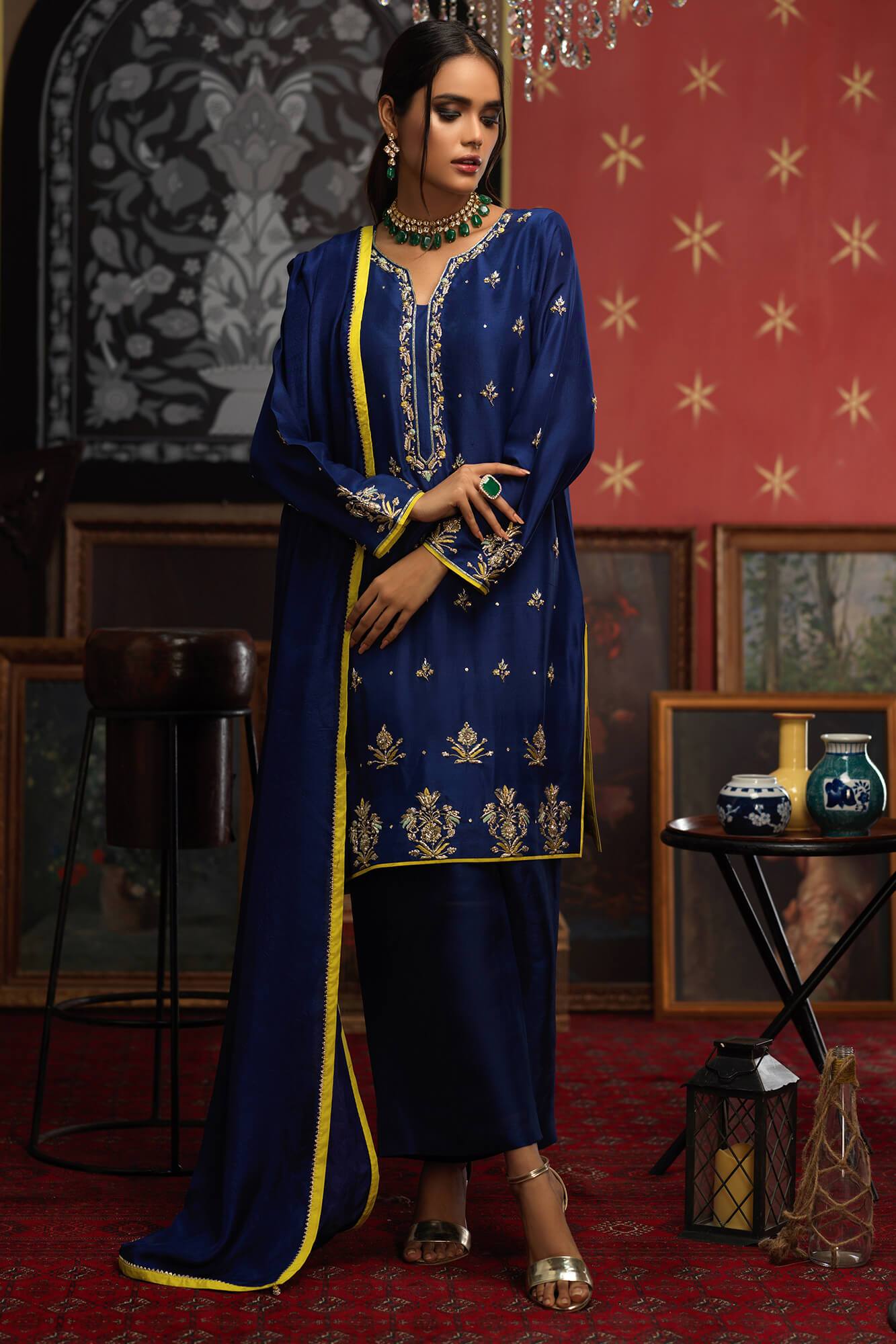 Arzish By Zaaviay Stitched Warisha (Three Piece)