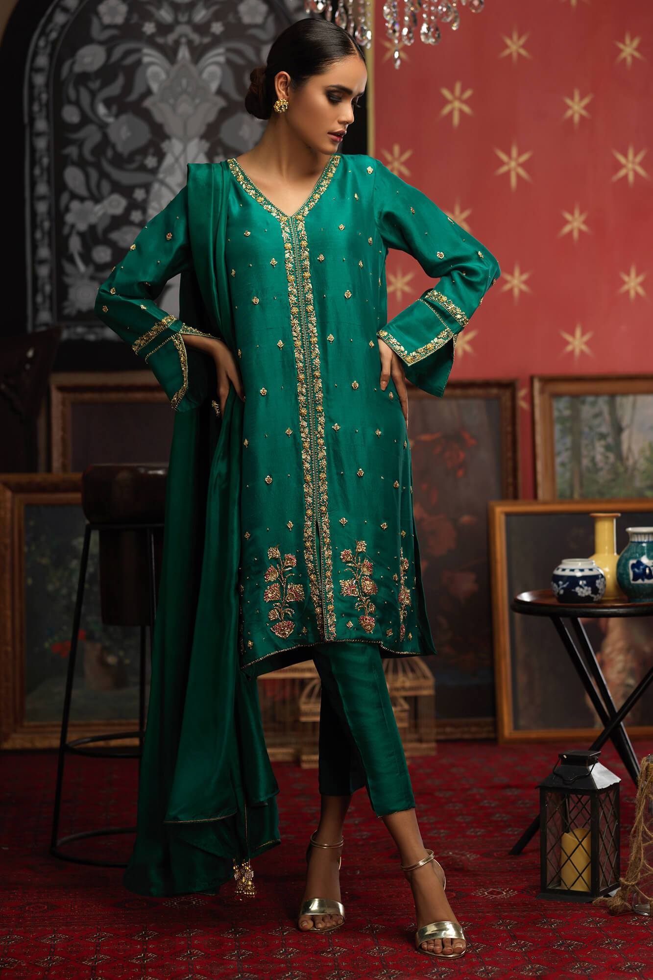 Arzish By Zaaviay Stitched Tazeen (Three Piece)