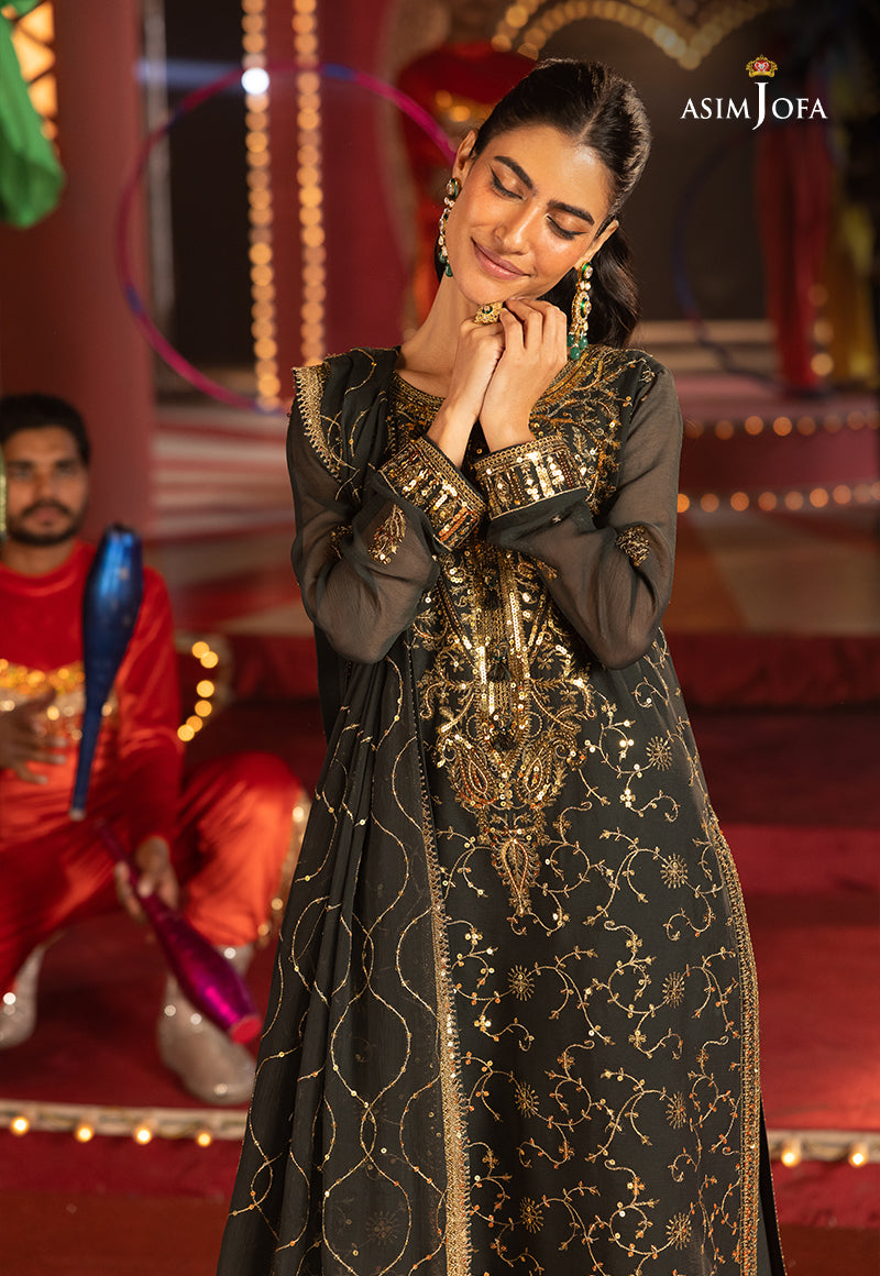 Asim Jofa Luxury Festive Drop 3 Ajllf-02 Embroidered Chiffon 3 Pcs