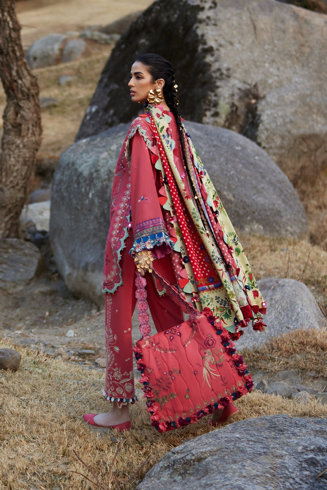 Elan Unstitched 3 Piece Luxury Lawn Collection'2025-06-B-Aurielle