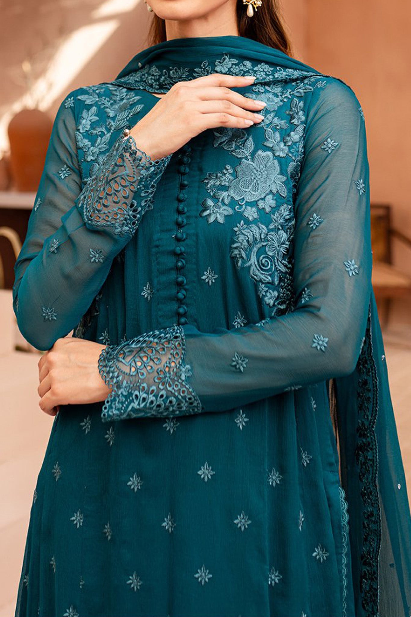 Ensembles By Azure Unstitched 3 Piece Festive Formals Eid Edit Collection'2024-06-Caribbean Charm