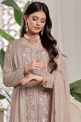 Myra By Soghat Stitched 3 Piece Luxury Emb Chiffon Collection'2025-Myra-06-Beige