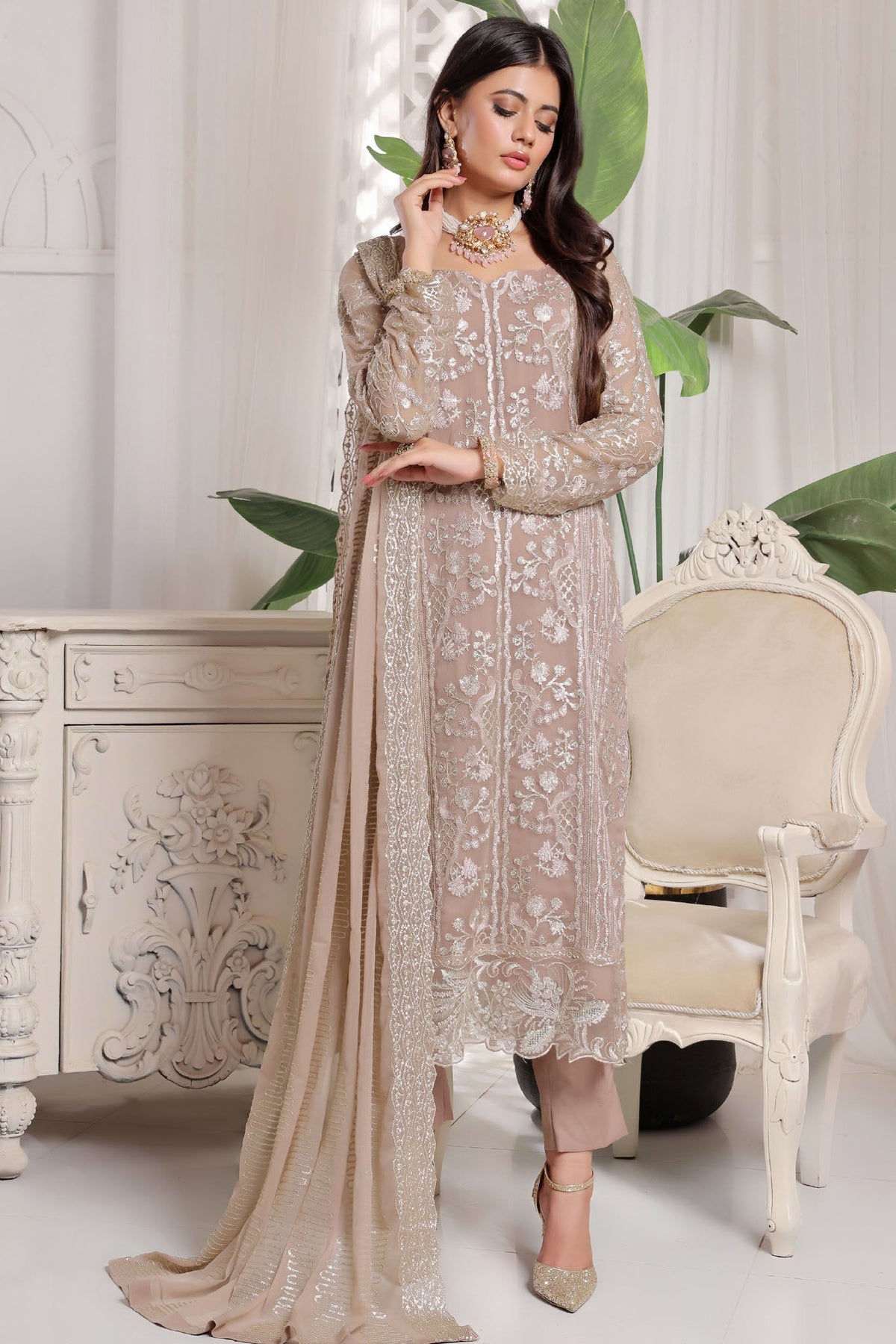 Myra By Soghat Stitched 3 Piece Luxury Emb Chiffon Collection'2025-Myra-06-Beige