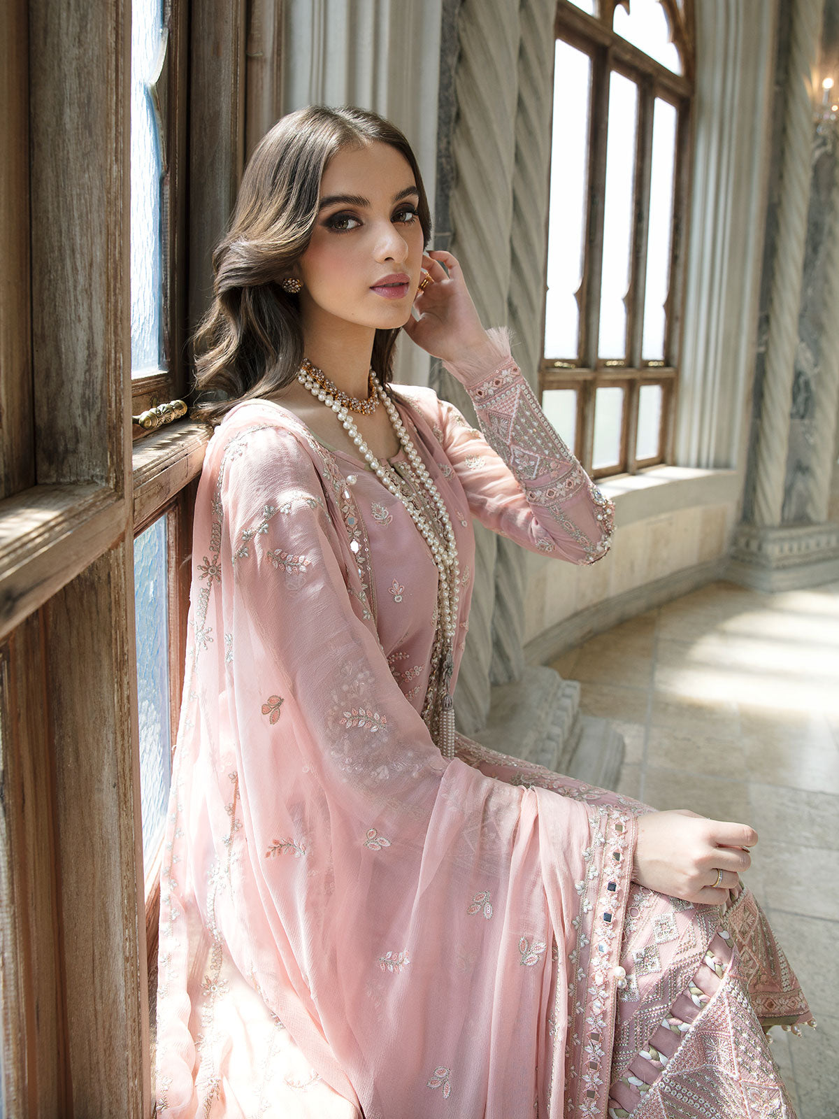 Gulaal Unstitched 3 Piece Emb Chiffon Eid Collection'2023-Isabella 01