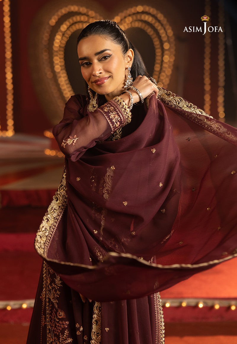 Asim Jofa Luxury Festive Drop 3 Ajllf-04 Embroidered Chiffon 3 Pcs