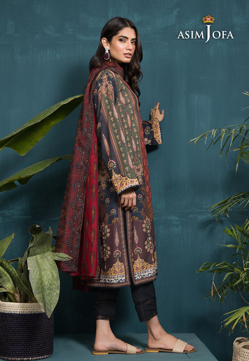 Asim Jofa Gul Rung Pret Collection Ajgr-17 Printed Swiss Lawn 3 Pcs